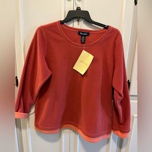 Denim & Co Fleece Crewneck sweatshirt.